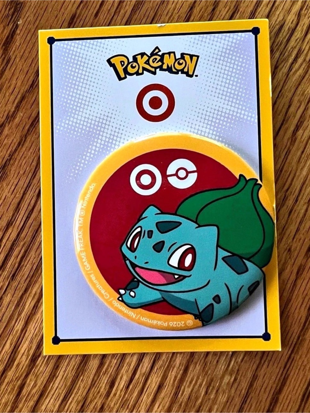 Pokémon x Target Bulbasaur Promo Pin Yellow & Green